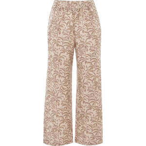 Whistles Palm Print Linen Blend Trousers